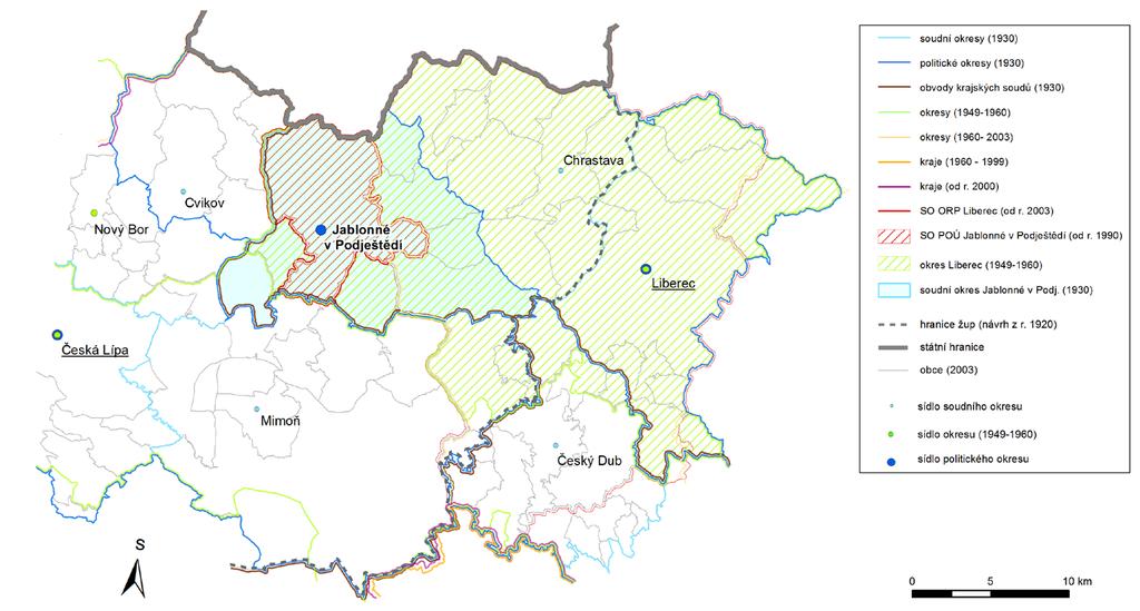 Mapa 35 Jablonné v Podještědí (Německé Jablonné) Zdroj: Burda, Janoušek