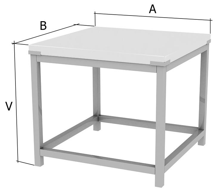 eznický špalek R 01 a x b x v 600x600x850 deska