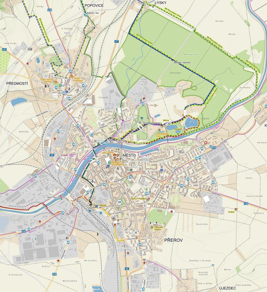 Obrázek 5 Mapa stávajících