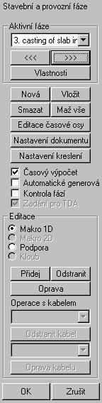 4. FÁZE VÝSTAVBY 4.1. OBECNĚ Obr. 43 - Větev stromu Fáze výstavby Modul FÁZE VÝSTAVBY umožňuje obecné modelování postupu výstavby.