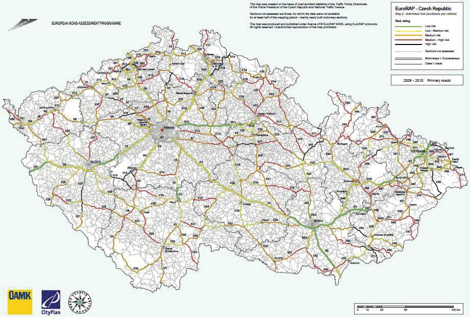 Obrázek č. 4: Hodnocení EuroRAP, 2010 ZDROJ: [9] 1.