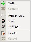 Layouts Menu Toto menu nabízí příkazy pro správu rozvržení prohlížeče dostupného v prohlížeči. Vložit... Vloží nové rozvržení na pracovní plochu Live Viewer.