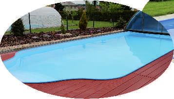 Swimming pool with skimmer easier construction and