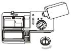 být natočena k minusovému nastavení. Naplnění leštícího přípravku Leštící přípravek se uvolňuje v závěrečné fázi funkce oplachu a zamezuje tvoření vodních kapek na nádobí.
