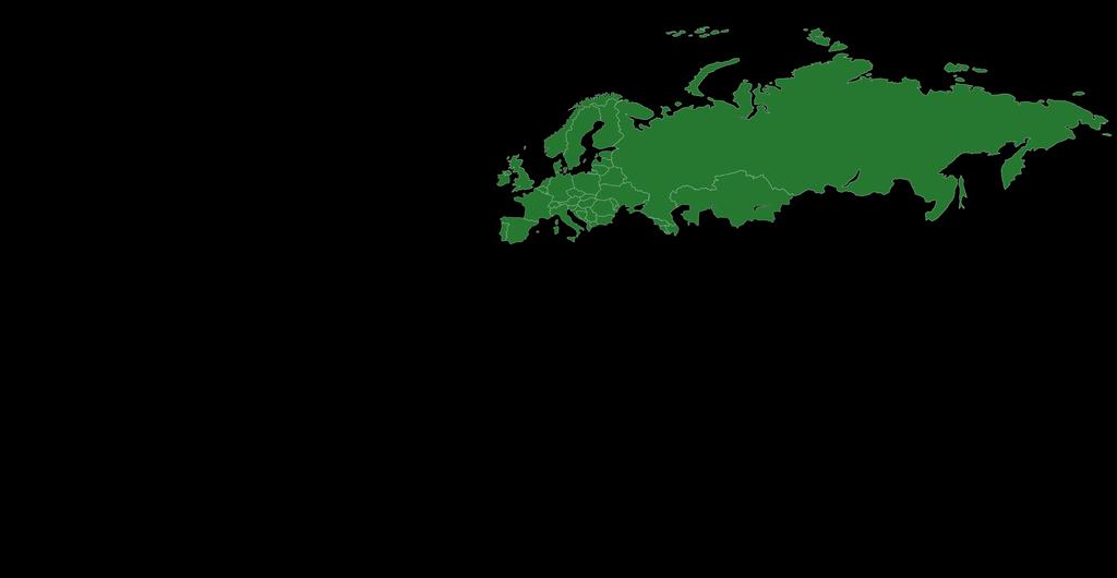Nárůst pokrytí v Evropě a státech SNS Nárůst map v HD kvalitě 70000 60000
