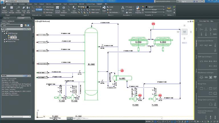 Zjednodušte navrhování potrubních a procesních schémat a 2D kreslení AutoCAD P&ID je součástí všech edic sady Autodesk Plant Design Suite a nabízí jednoduché vykazování, úpravy, sdílení, ověřování a