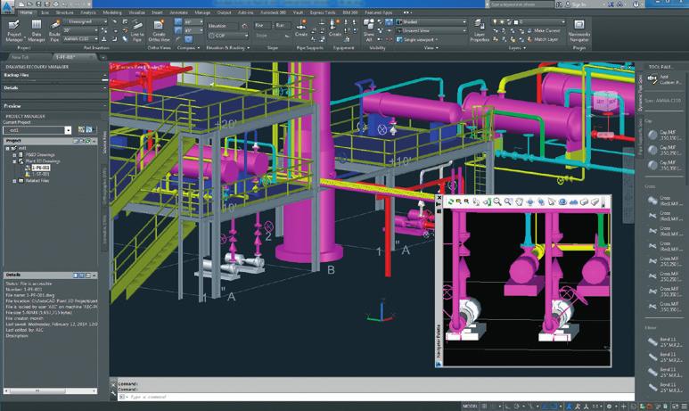 Efektivněji vytvářejte přesnější 3D potrubí AutoCAD Plant 3D je součástí edic Premium a Ultimate sad aplikací Autodesk Plant Design Suite.