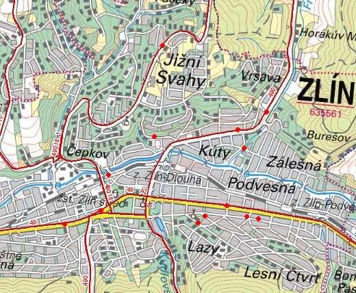 2015 (zdroj: Policie ČR) Obrázek 82: Lokalizace dopravních nehod s