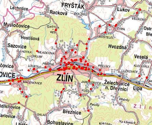 Na území města Zlína bylo zaznamenáno celkem 130 dopravních nehod, při nichž bylo těžce zraněno 130 osob.