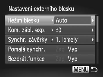 Použití volitelného příslušenství Statické snímky Filmy Blesky Speedlite 580EX II/430EX II/320EX/270EX II Tyto volitelné blesky mohou poskytovat jasné osvětlení v různých situacích.