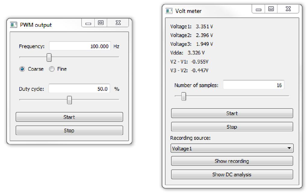 Konfigurace PWM + voltmetr.