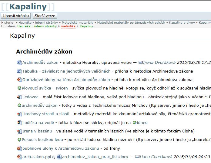 Co dál nabízíme účastníkům: WIKI projektu: kompletní metodika pro výuku fyziky na ZŠ (včetně mnoha doplňkových materiálů