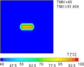 TechSoft Engineering & SVS FEM Transientní analýza teplota T [ C] řez nože Obr. 8.