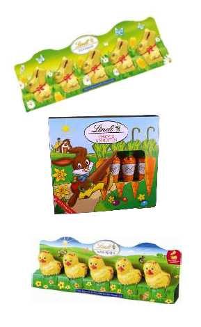 Velikonoční nabídka čokolády LINDT 2017 667077 Mini Gold Bunny 5x10g Čokoládový zajíčci Cena: 62,- Kč/kus 657968