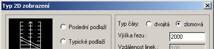 Zobrazení schodiště v půdorysu Určíme o jaké schodiště se