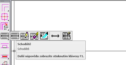 Po zvolení příkazu Schodiště se