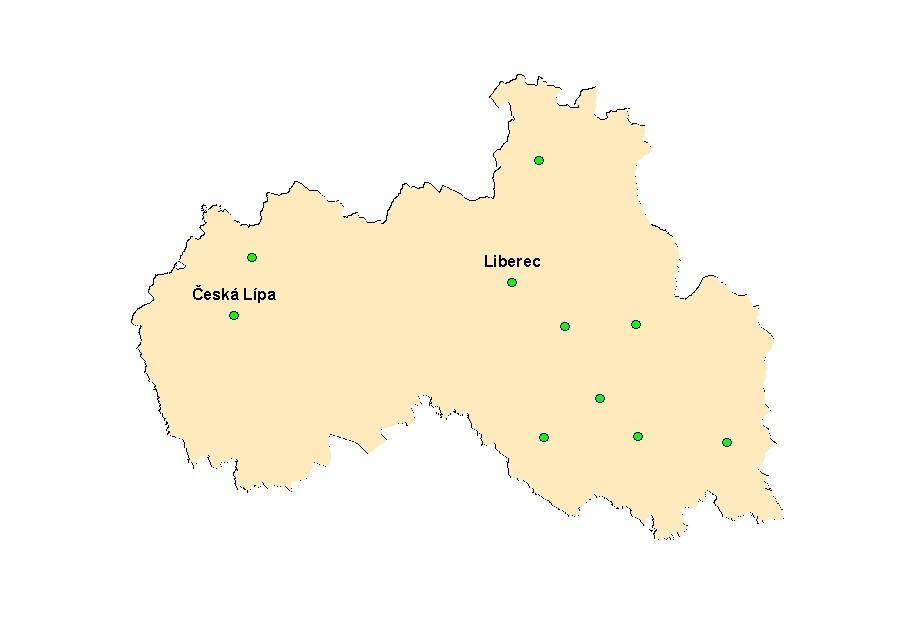 Mapa rozmístění pěstounů na