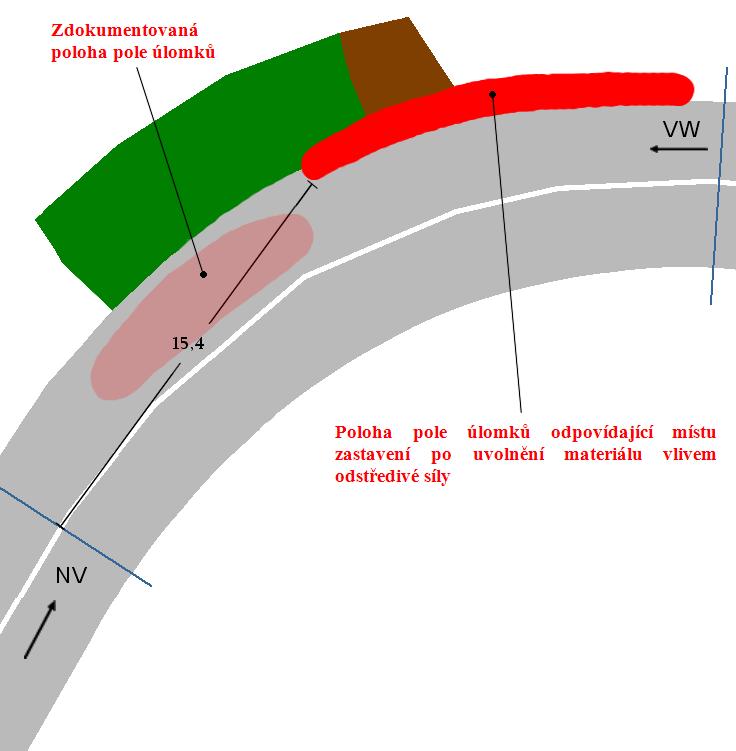 20 - Pole úlomku stejného množství materiálu uvolněného vlivem