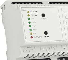 4 DIM6 Řízený smívač EA kód DIM6 /0 V: 859588694 Technické paramery DIM6 apájecí svorky:, apájecí napěí: AC 0 V / 50 Hz Příkon: 0 VA Tolerance napájecího napěí: 5 %; +0 % Ma. výsupní výkon: ma.