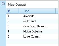 Fronta skladeb se uloží jako seznam skladeb pod položkou Playlists (Seznamy