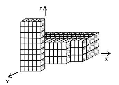 Obrázek 6: Příklad objektu modelovaného pomocí 3D pole (Rahman, Pilouk, 2008) 2.3.2 3D TIN - TEN Prostorové rozšíření TIN označované také jako TEN (Tetrahedral Network).