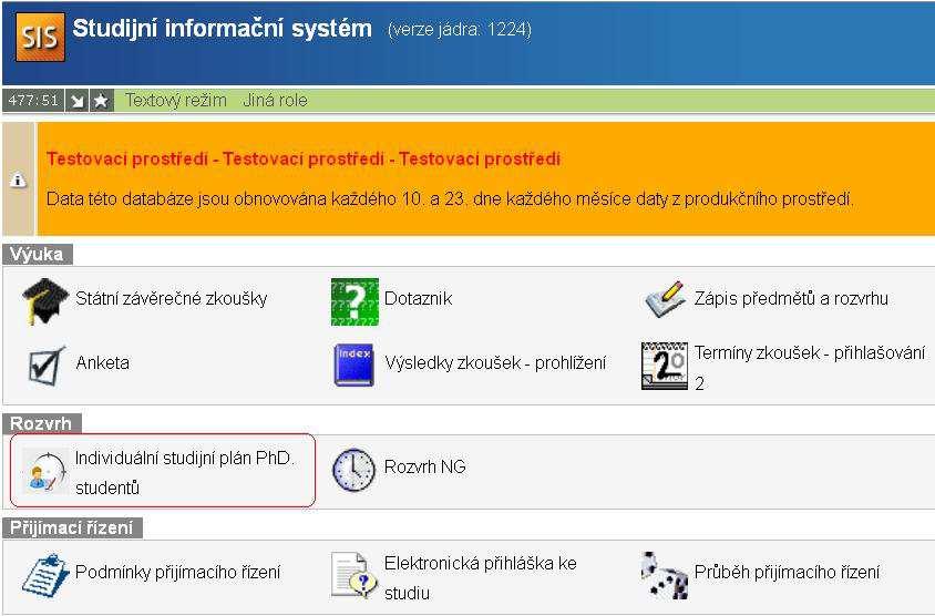 Návod pro založení individuálního studijního plánu (dále jen ISP) Na stránce https://is.cuni.cz/studium/index.php se přihlásíte do studijního informačního systému (dále jen SIS).