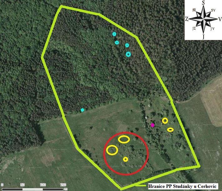 PŘÍLOHA 2: Mapy výskytu ohrožených C3 druhů rostlin a C4 rostlin. Obr. 11: Mapa výskytu C3 rostlin (upraveno podle www.mapy.cz, s.r.o., 2015) C3: Dactylorhiza majalis (prstnatec májový) souřadnice: 49 50.