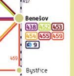 Nové autobusové linky PID: 452 Benešov Chlístov Týnec nad Sázavou Krhanice