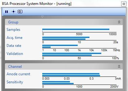 3 Okna range and gain a system monitor Center velocity nabízí hodnoty, z nichž se volí hodnota nejbližší střední rychlosti zkoumaného proudění. Velocity span očekávané rozpětí měřených rychlosti.