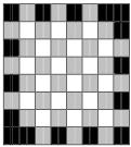 Metoda čtyř sousedů Tato metoda [3] kontroluje korelaci mezi pixelem a horním, spodním, pravým a levým pixelem. Vlastně funkce této metody připomíná šachy.