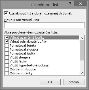 Kapitola 2 Práce se sešity Důležité: Zamknutí struktury sešitu nebo zamknutí listu nedosahuje takové úrovně zabezpečení jako zašifrování celého sešitu pomocí hesla.