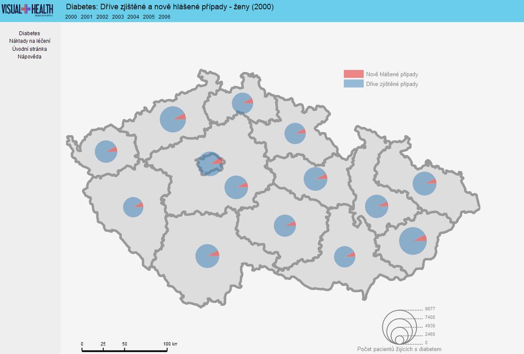 3 Interaktivní mapy - nástroj TimeSeries Jde o nástroj na prezentaci statistických časových řad.