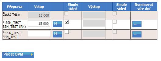 44 V případě, že v číselníku shipper kódů je pro dané OPM a daný SZ definován rozpad na shipper kódy, budou ve formuláři vytvořeny řádky pro rozpad na jednotlivé shipper kódy.