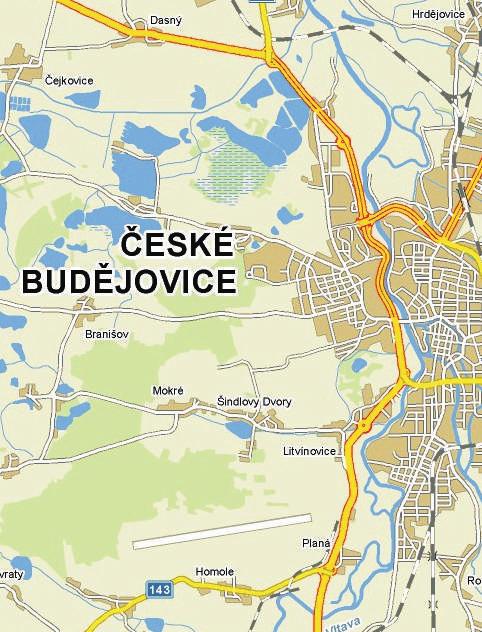N zájmový prostor Datum: 07 / 2008 Lokalita: Èeské Budìjovice, trasa pøeložky silnice