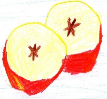 Rozkrajování jablka Jablko se rozkrajuje napříč po štědrovečerní večeři. Pokud je uvnitř hvězdička s pěti cípy a zdravými jadérky, znamená to v příštím roce zdraví a štěstí.