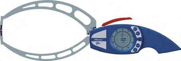 DIGIMATIC Úchylkoměry s měřicími rameny pro vnější měření Funkce Tlačítko Mode (režim) Tlačítko SET Tlačítko DATA ZAP/VYP/0-předvolba LED kontrolka tolerance (zelená/červená) Přepínání směru měření
