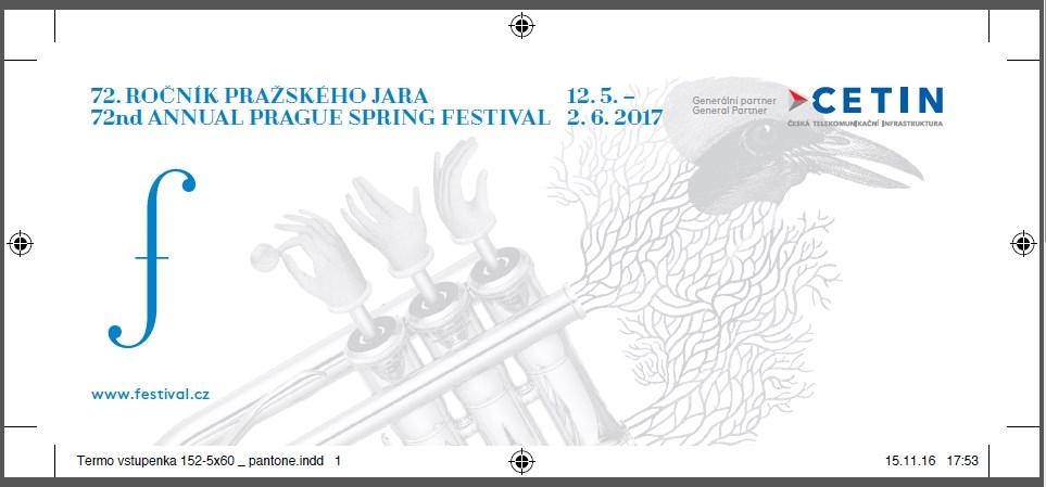 Věci přepravní a tarifní 005/05/2017 AKVIZIČNÍ SLEVY, VLAK+ Pražské jaro 2017 (ČD) V souvislosti s konáním Mezinárodního hudebního festivalu Pražské jaro 2017, bude návštěvníkům akce poskytnuto