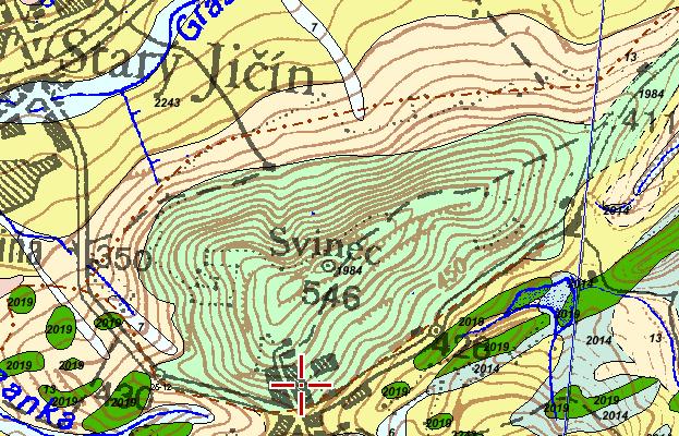 Obr. 2: Výřez geologické mapy Svince (http://www.