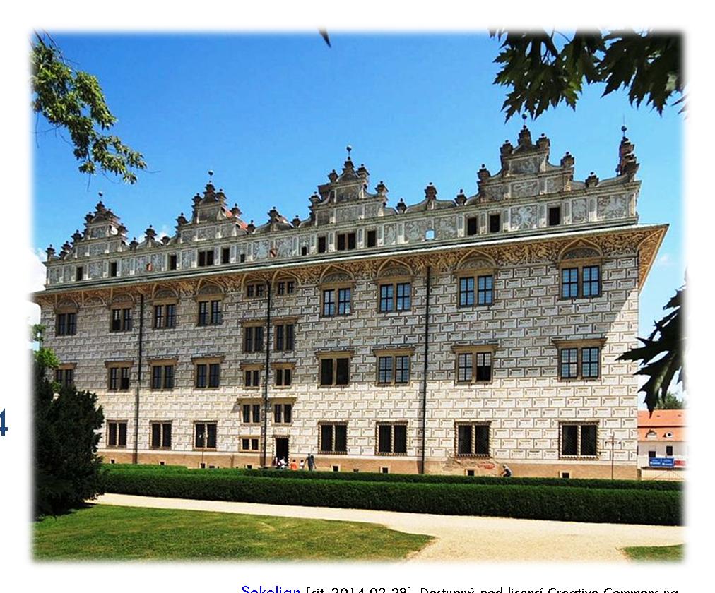 Litomyšl La petite ville qui est située dans l est de Bohême Les maisons de Renaissance et leurs arcades entourent la place Le château - décoré par les sgraffites une cour remarquable - un théâtre