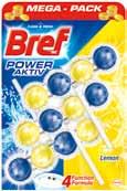 Čističe Bref Power Aktiv, Blue Aktiv 3x 50 g Q Power wc