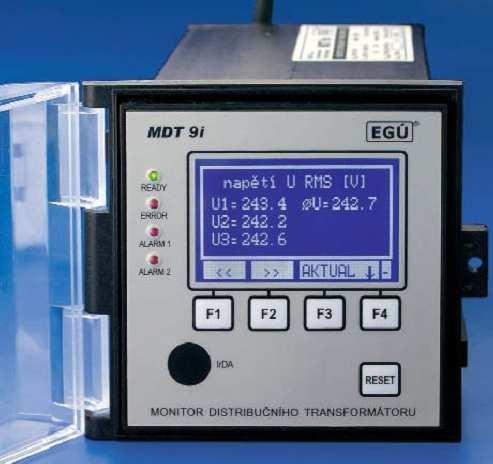 3 Přístroje pro měření kvality napájecího napětí 47 3.3.3 Monitor EGÚ MDT 9i Tento měřící přístroj je určený k provoznímu měření kvality dodávky elektrické energie, dle ČSN EN 50160 pro distribuční transformátory.