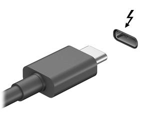 Připojení portu USB Type-C (s podporou Thunderbolt-3) Port USB Type-C (s podporou Thunderbolt-3) připojuje volitelné zobrazovací zařízení s vysokým rozlišením nebo datové zařízení s vysokým výkonem.