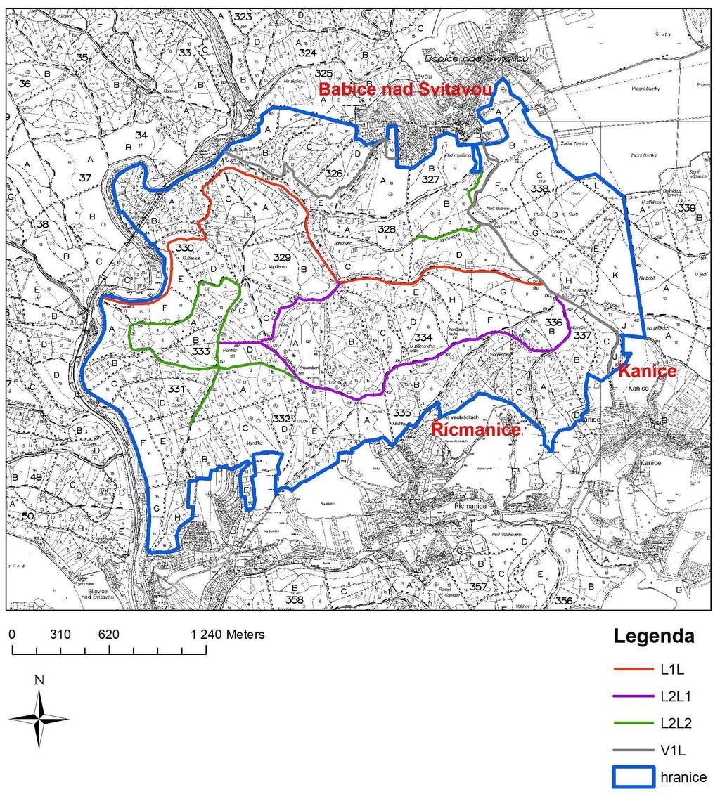 Obr. 6: Mapa zájmového území s