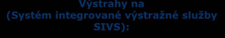 Výstrahy na (Systém integrované výstražné služby SIVS): Teplotní a vlhkostní podmínky