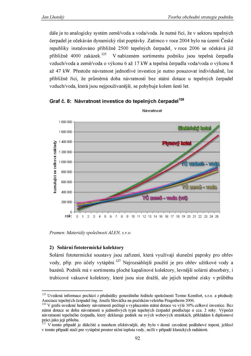 dále je to analogicky systém země/voda a voda/voda. Je nutné říci, že v sektoru tepelných čerpadel je očekáván dynamický růst poptávky.