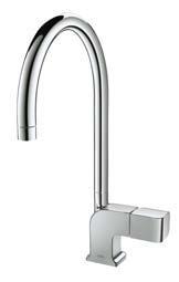 Ref. / Nr: / Kód: Monocomando lavello verticale CUADRO-TRES Canna tubo 22x22 mm. Single lever single hole sink mixer CUADRO-TRES Tube spout 22x22 mm.