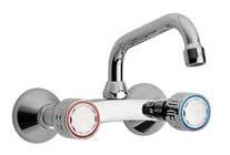 G 1 2 Wall sink mixer CLASIC-TRES Distance from wall 330 mm.