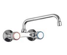 416 Gruppo lavello parete Distanza da parete di 276 mm. G 1 2 Wall sink mixer Distance from wall 276 mm.