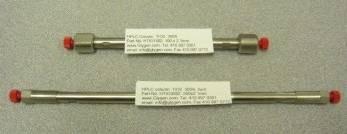 Náplňové kolony HPLC kolona běžné kolony - vnitřní průměr 0,1-5 mm, délka 50-250 mm tzv.