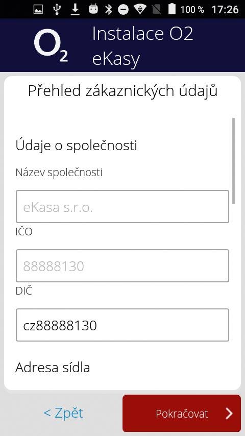 5. Dále vyplníme své IČO. 6. Proces vás přehodí do prohlížeče Google, na webovou stránku ekancelar.o2.cz a stáhne vám soubor ssologin.